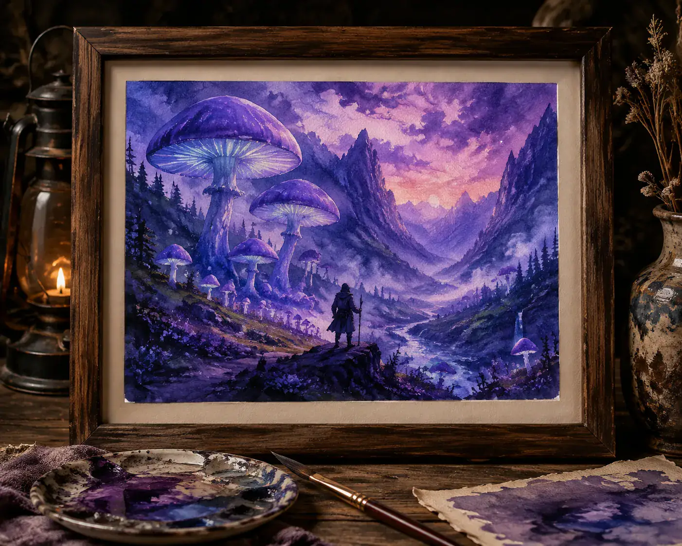 Hand-made watercolor painting transformation result
