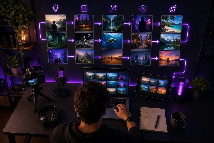 EaseMate AI-Workspace für YouTube-Workflows
