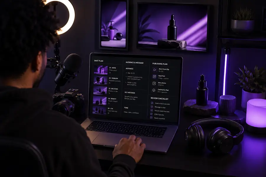 Organisierter YouTube-Videoplan nach der Unterstützung durch EaseMate AI