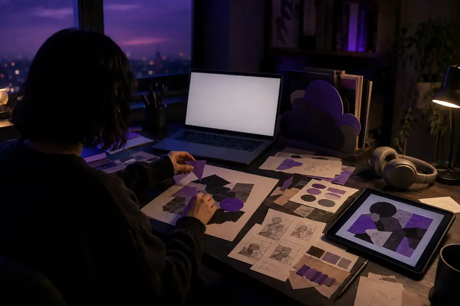 An initial creative idea prepared for an AI workspace