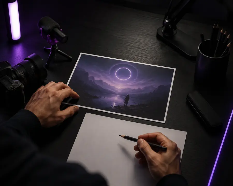 Imagen fija preparada antes de la animación